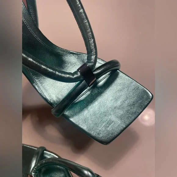 Bottega Veneta Stretch Slingback Sandals in Blue Lagoon - Picture 9 of 16